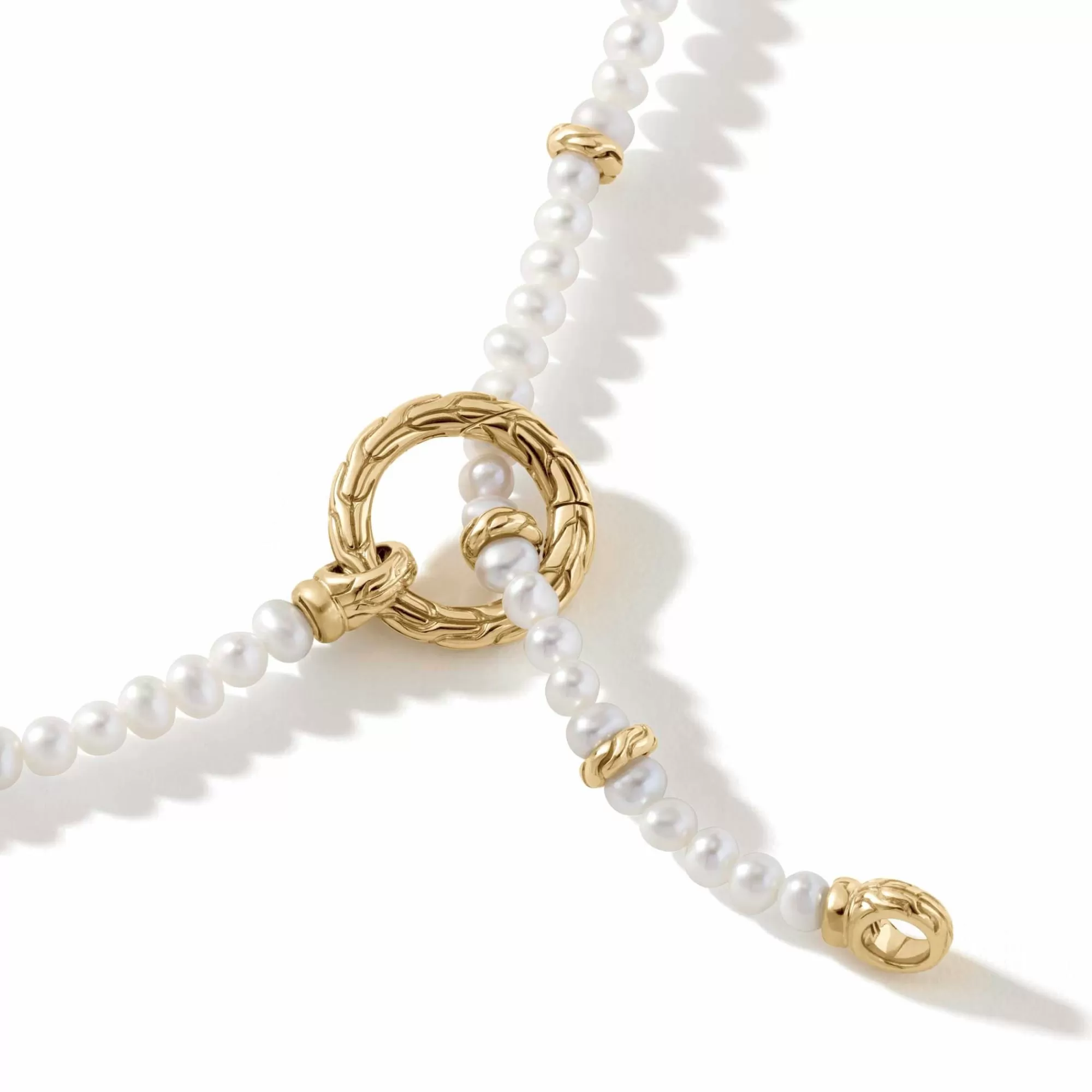 Layering^John Hardy Pearl Keyring Necklace, Gold