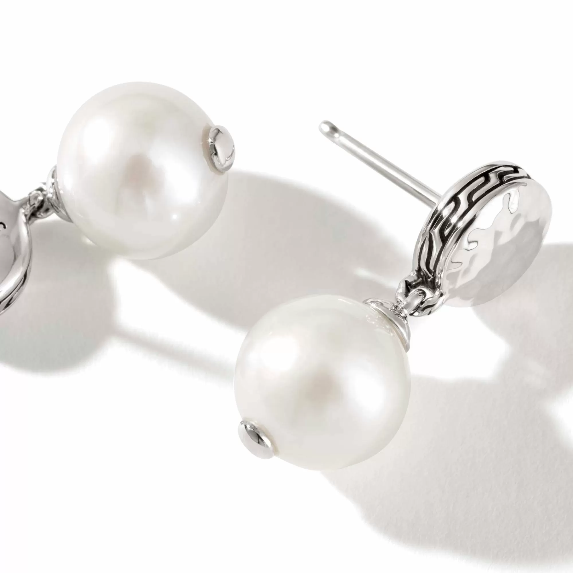 Statement^John Hardy Pearl Palu Drop Earring, Sterling Silver