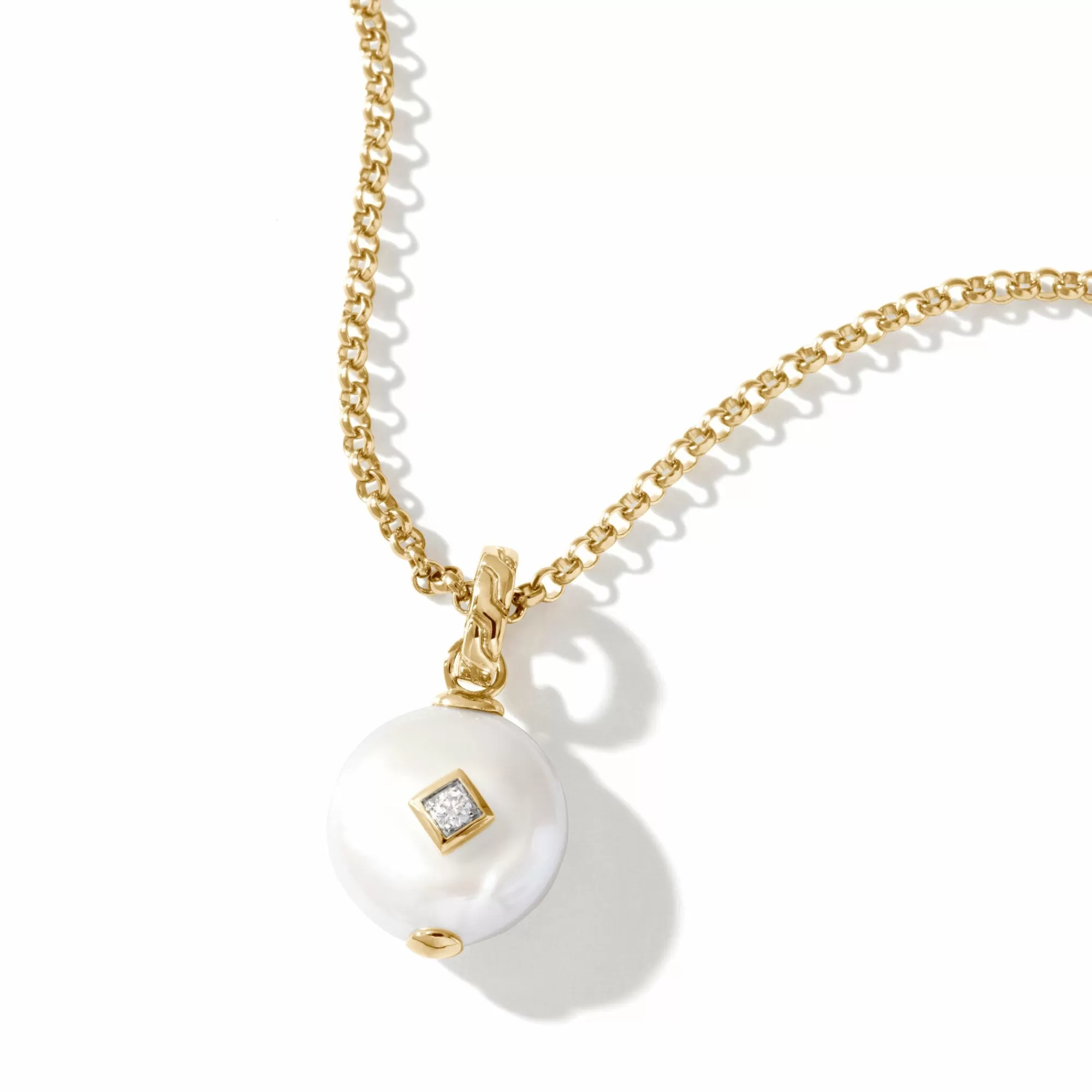 Pendants^John Hardy Pearl Pendant, Gold, Diamond