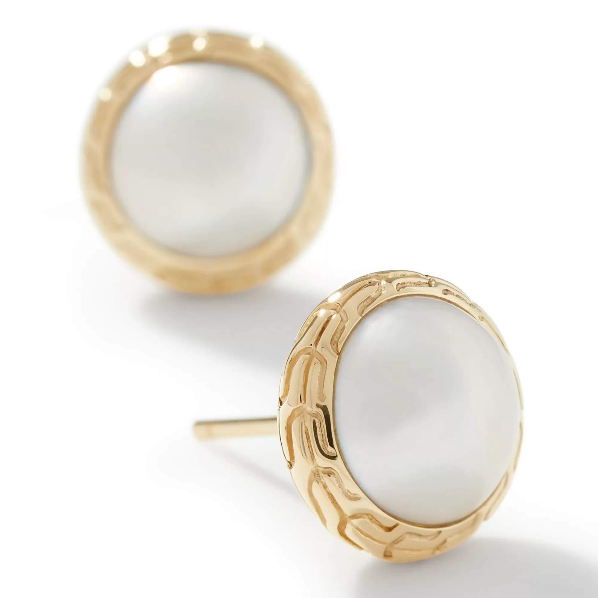 Studs^John Hardy Pearl Stud Earring, Gold