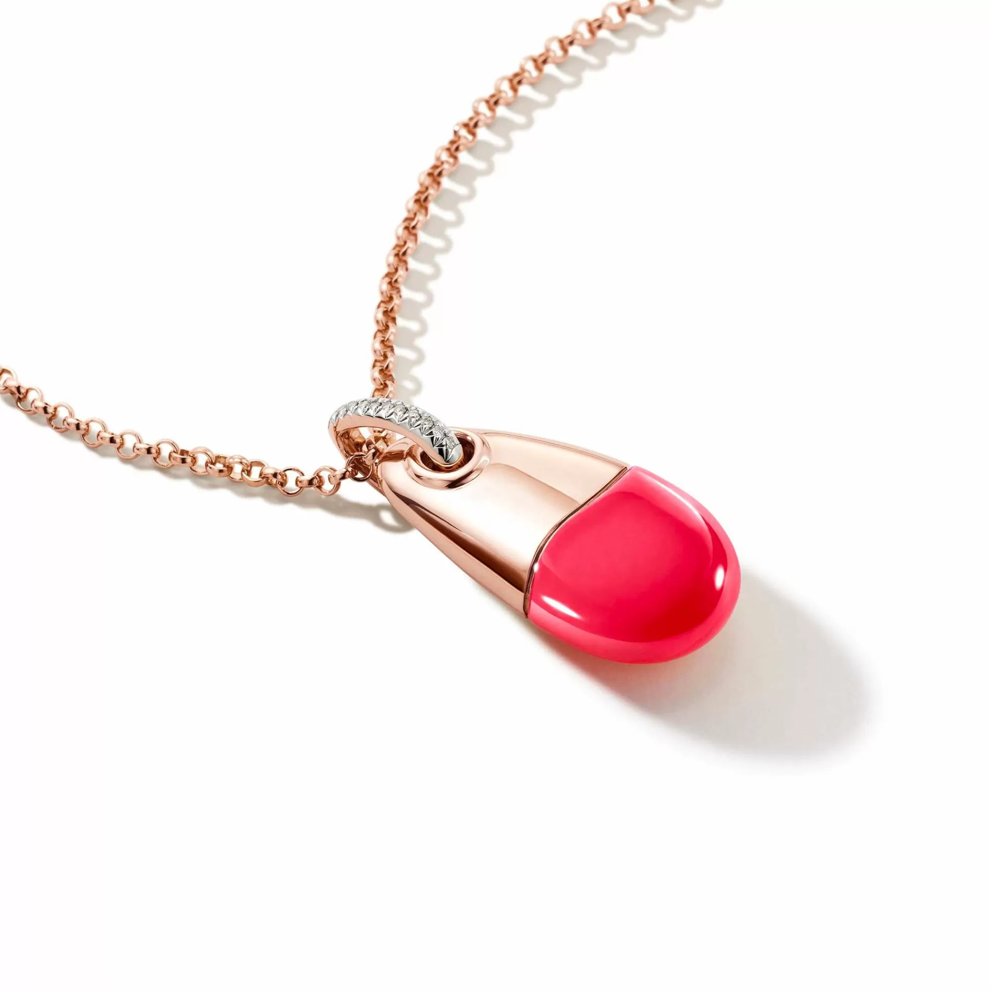 Tags & Pendants^John Hardy Pebble Necklace, Gold, Silver, Diamonds