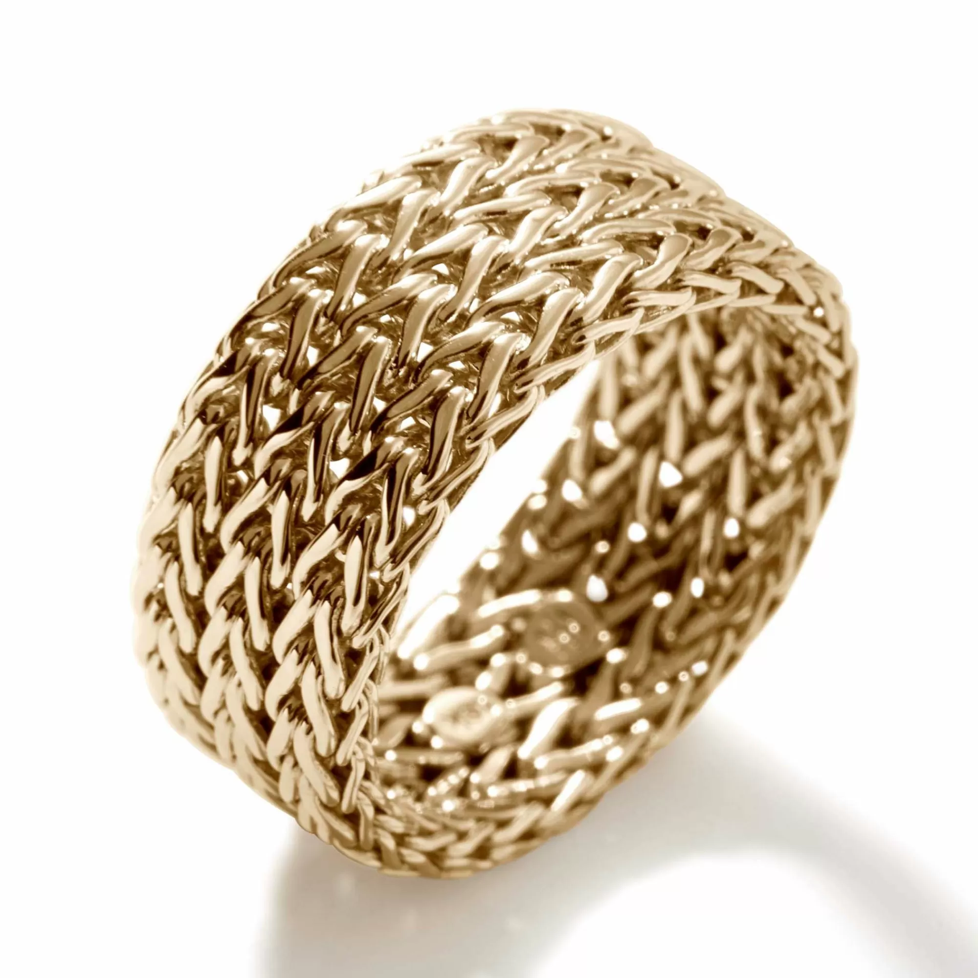 Soft^John Hardy Rata Chain Band Ring, Gold, Wide