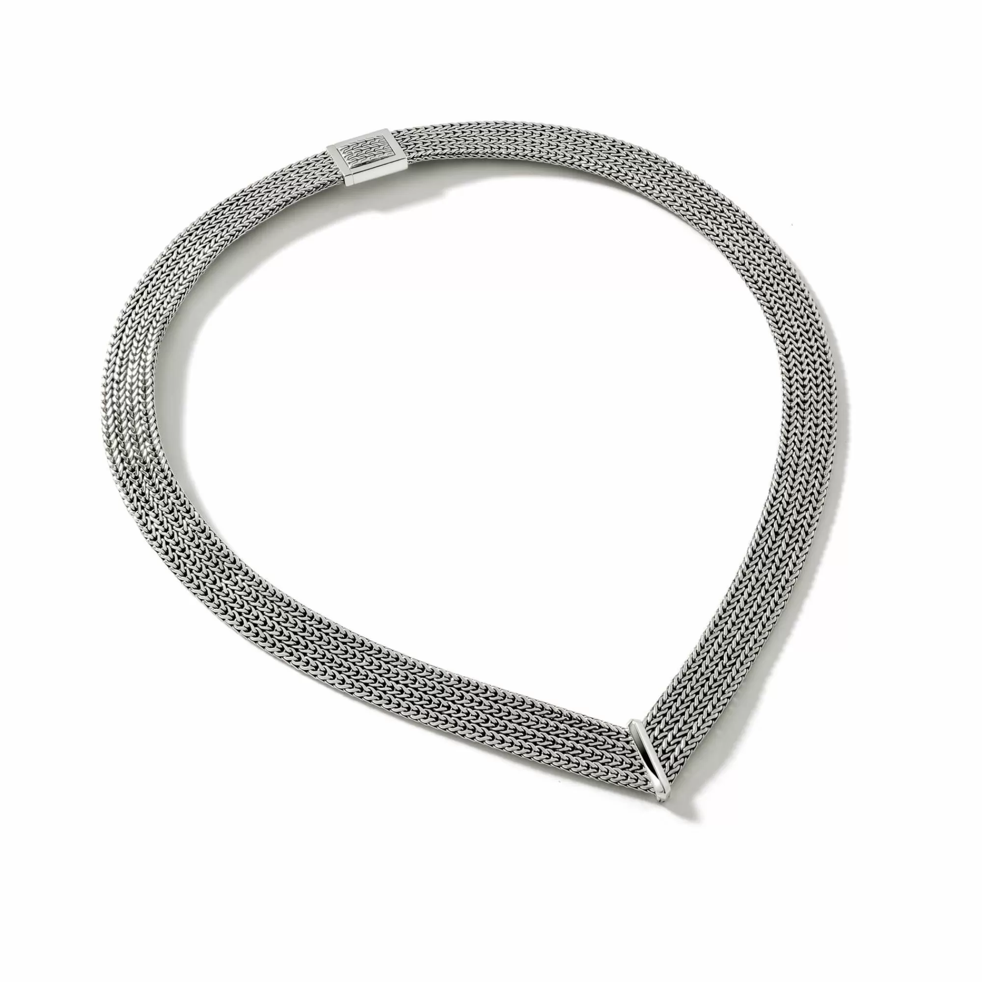 Statement^John Hardy Rata Chain Chevron Necklace, Sterling Silver