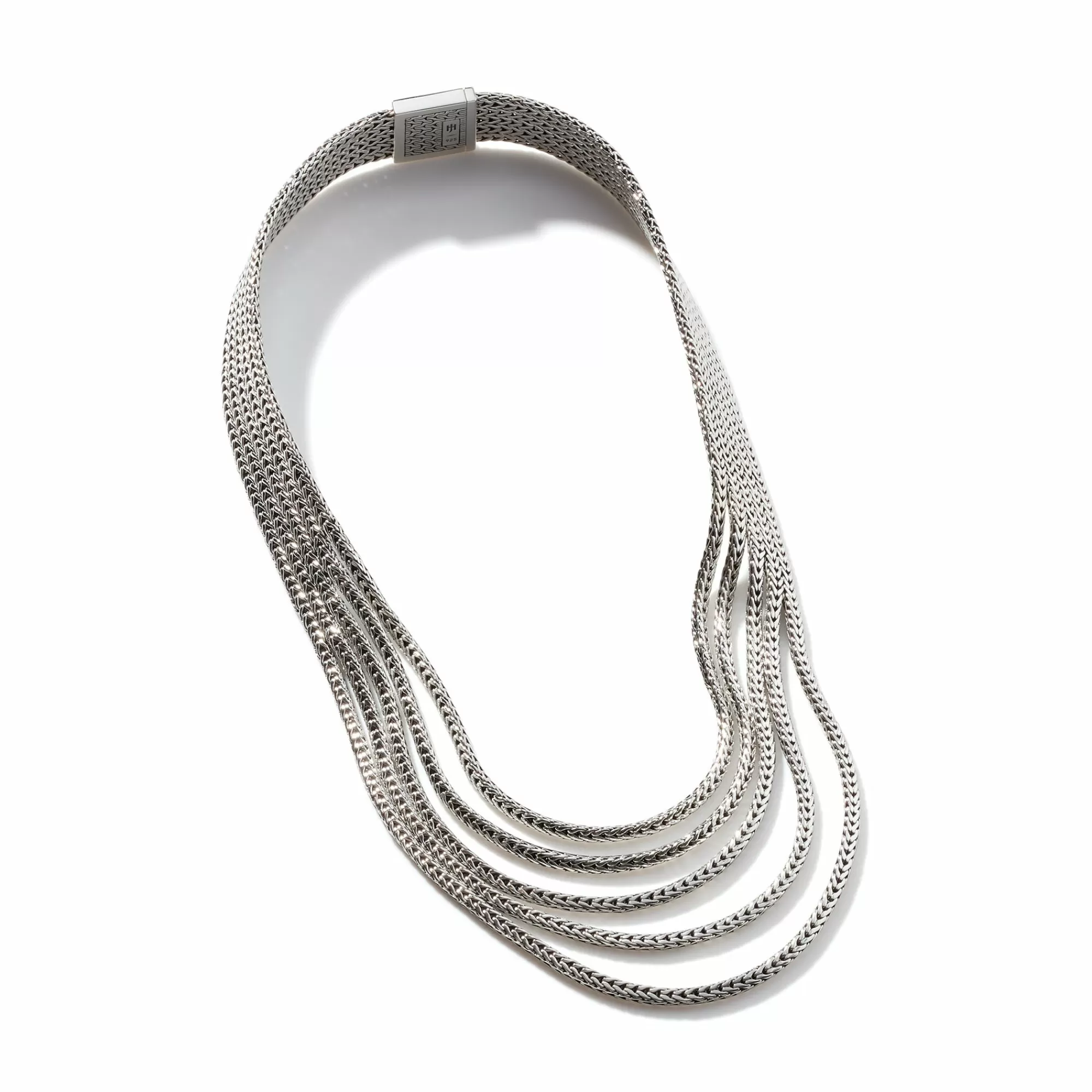 Statement^John Hardy Rata Chain Multi Row Necklace, Silver