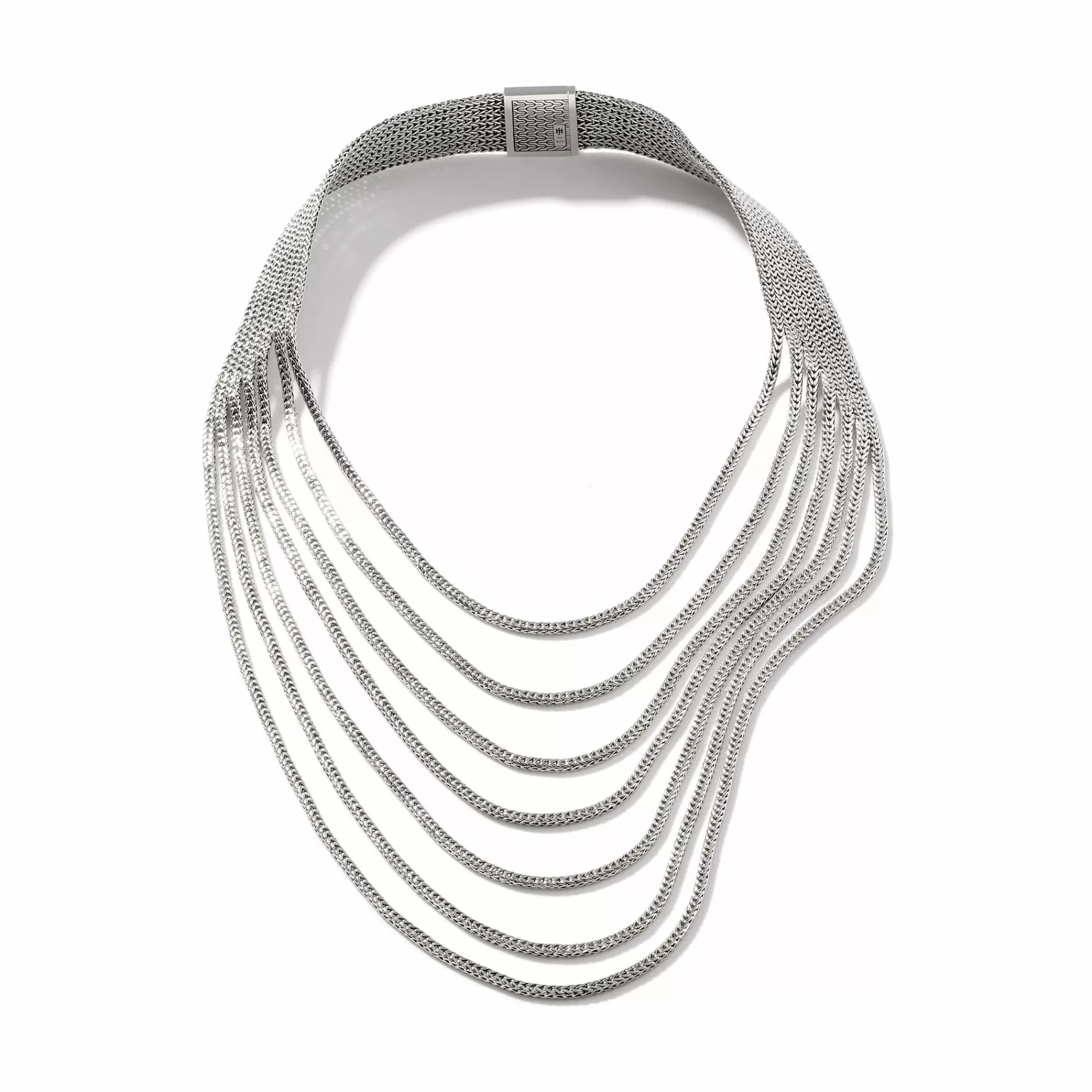 Statement^John Hardy Rata Chain Multi Row Necklace, Silver