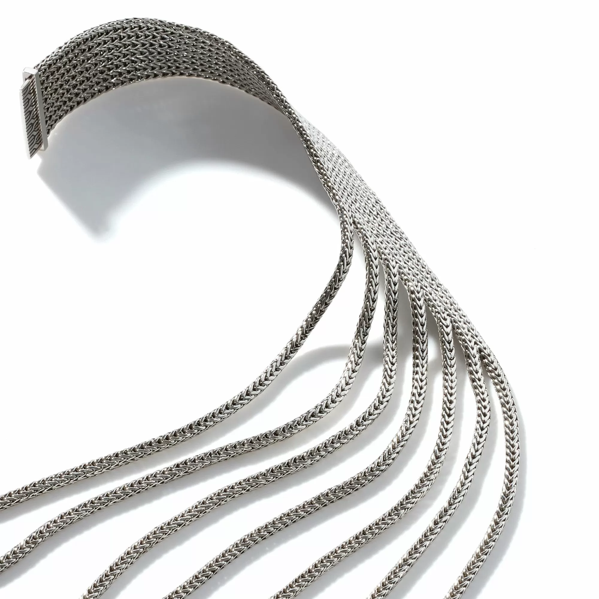 Statement^John Hardy Rata Chain Multi Row Necklace, Silver