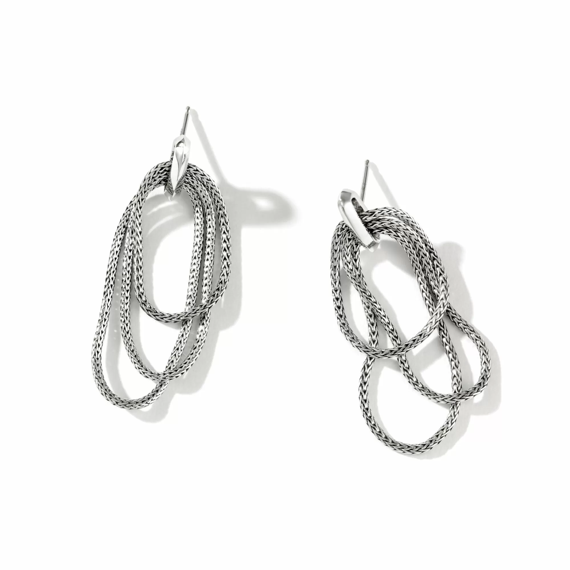 Statement^John Hardy Soft Chain Drop Earring, Sterling Silver