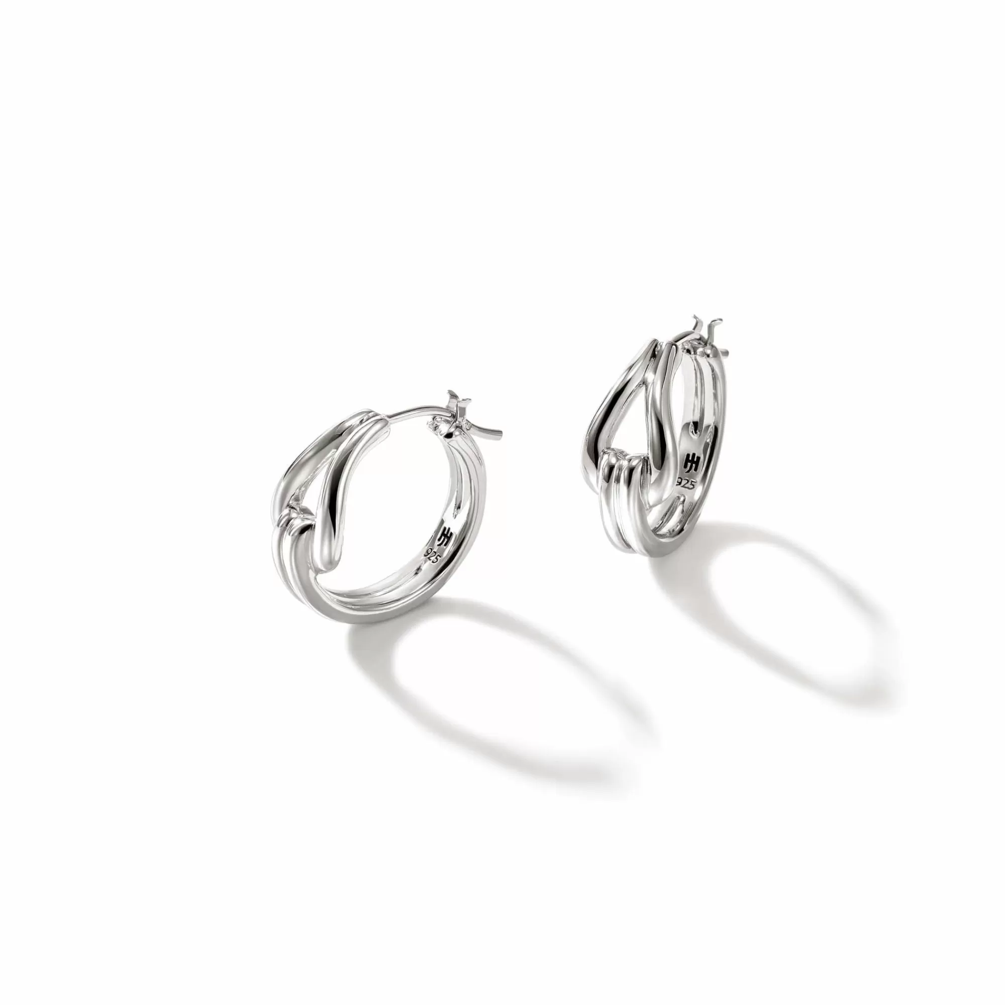 Statement^John Hardy Surf Hoop Earring, Sterling Silver, Small