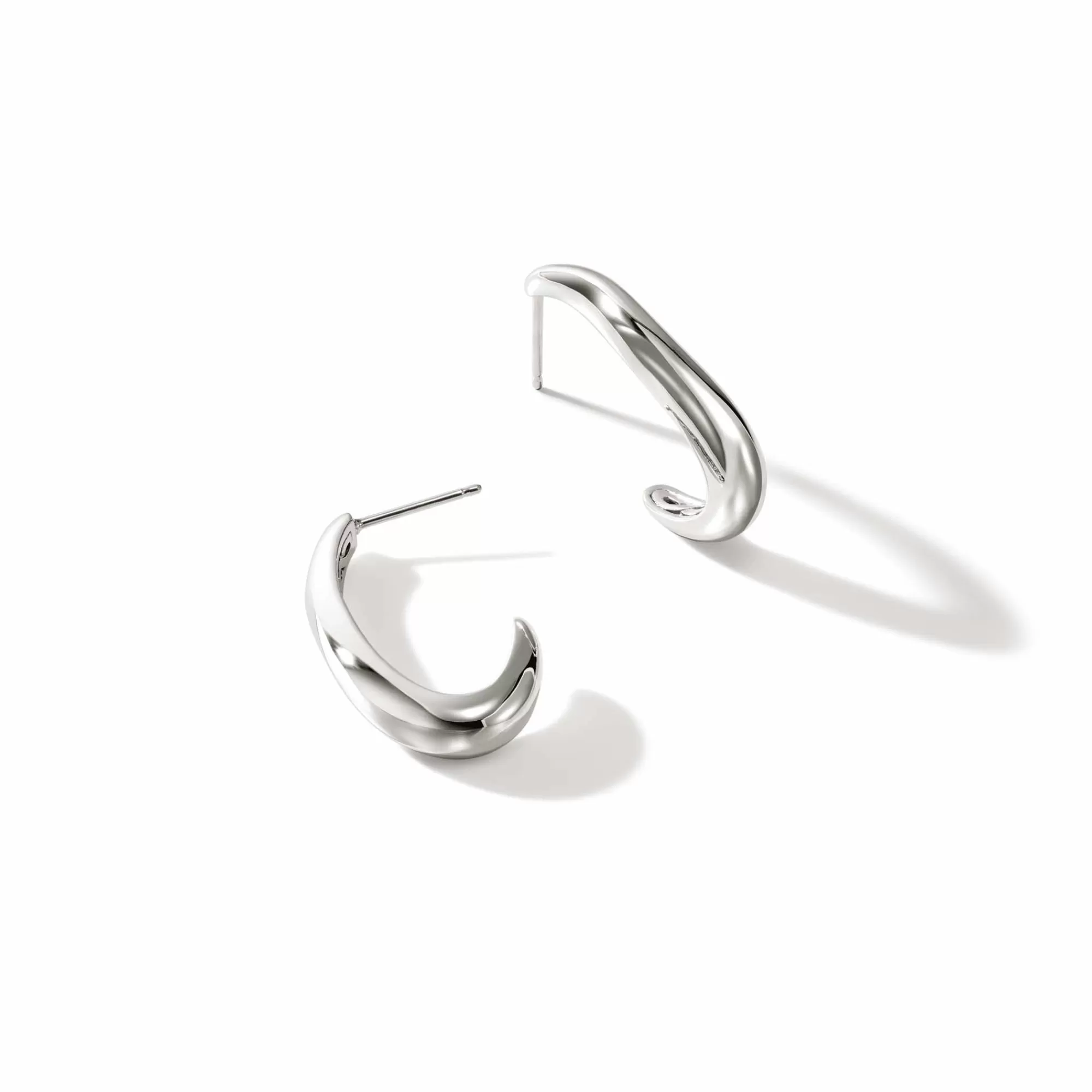 Statement^John Hardy Surf J Hoop Earring, Sterling Silver