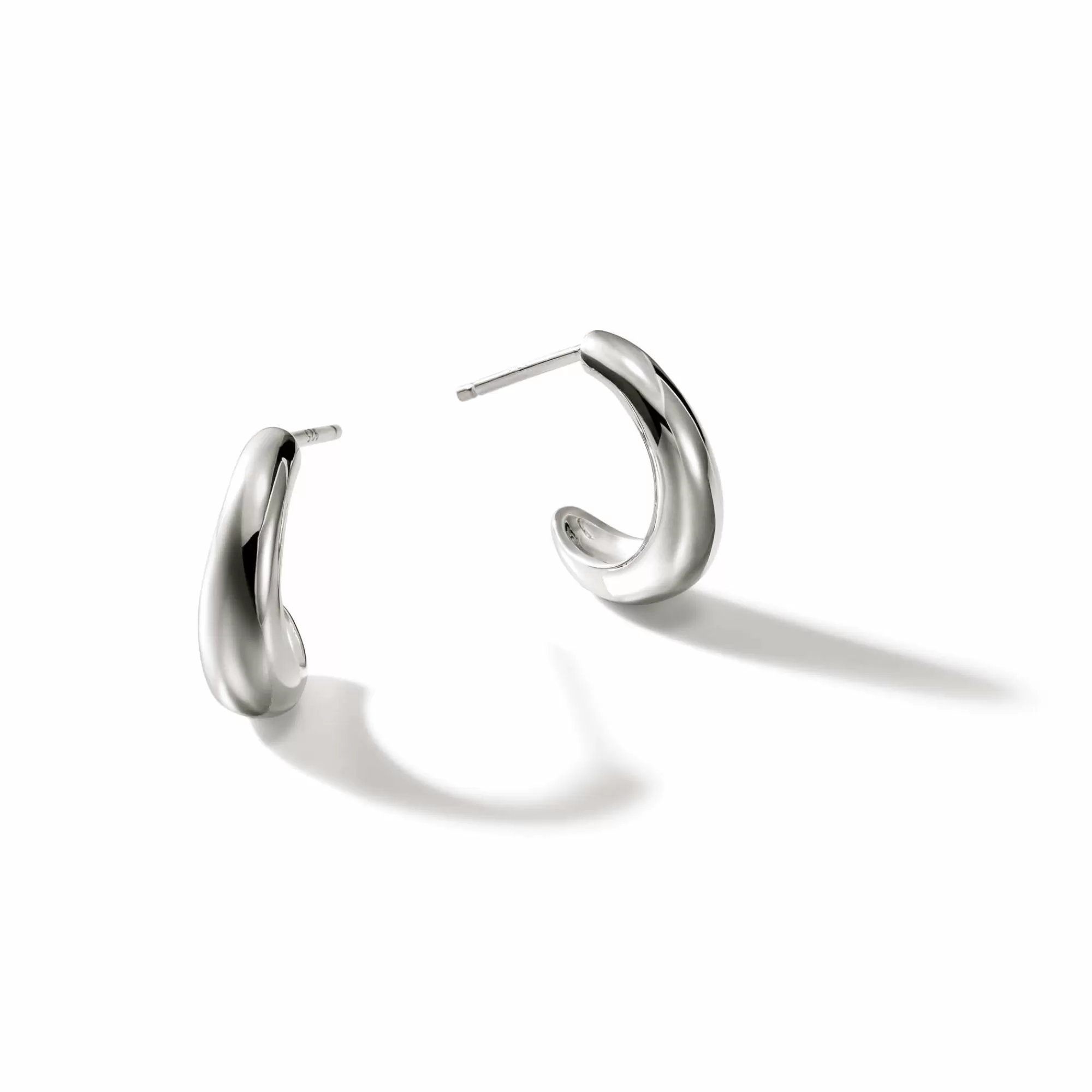 Statement^John Hardy Surf J Hoop Earring, Sterling Silver, Small