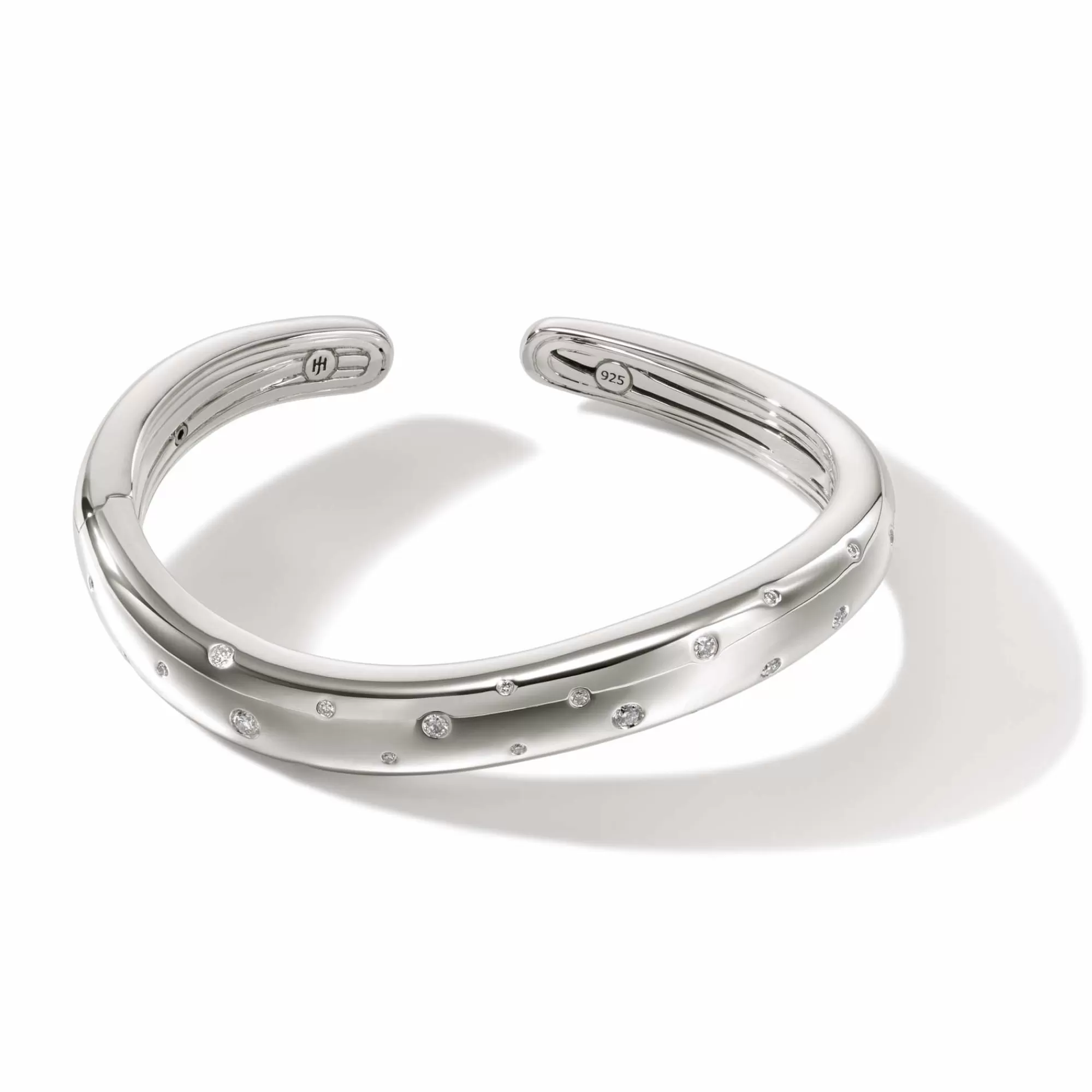 Cuffs^John Hardy Surf Kick Cuff, Silver, Diamonds