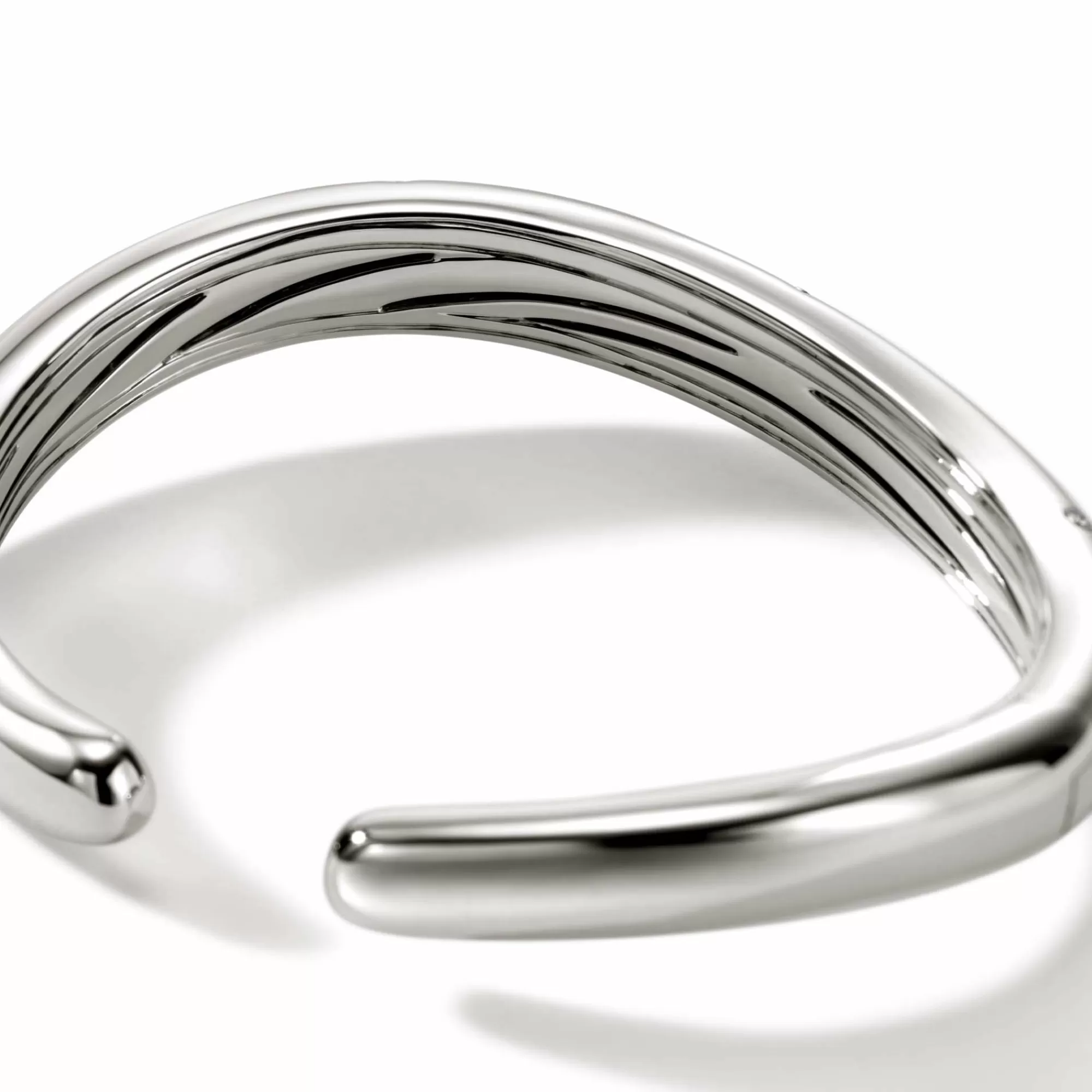 Cuffs^John Hardy Surf Kick Cuff, Silver, Diamonds